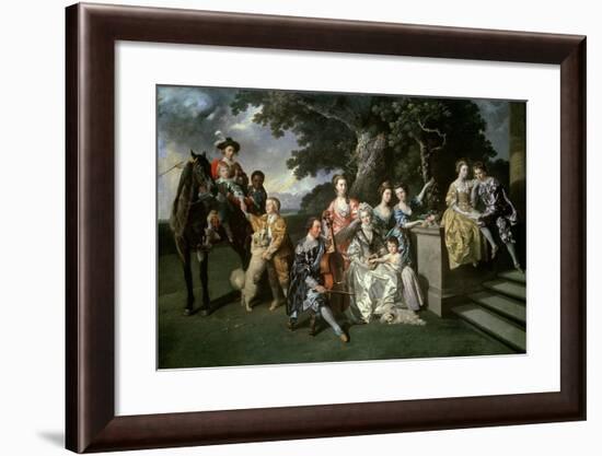 The Family of Sir William Young (1725-88) C.1766-Johann Zoffany-Framed Giclee Print