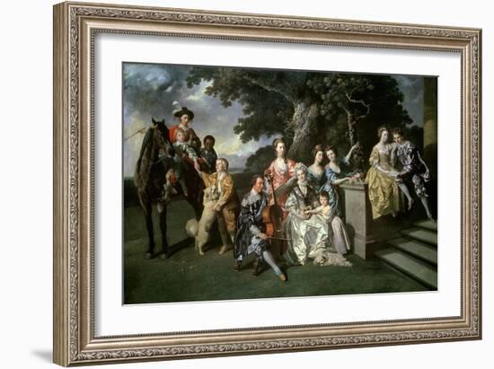 The Family of Sir William Young (1725-88) C.1766-Johann Zoffany-Framed Giclee Print