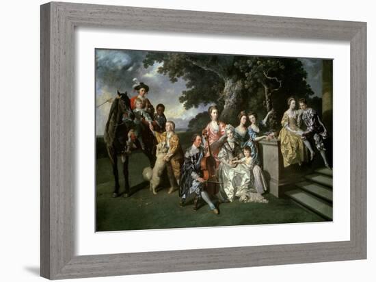 The Family of Sir William Young (1725-88) C.1766-Johann Zoffany-Framed Giclee Print