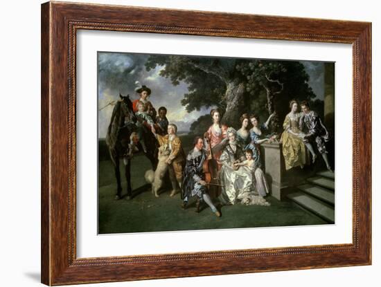 The Family of Sir William Young (1725-88) C.1766-Johann Zoffany-Framed Giclee Print