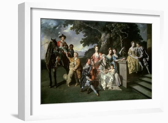 The Family of Sir William Young (1725-88) C.1766-Johann Zoffany-Framed Giclee Print