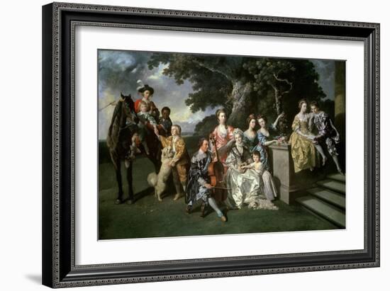 The Family of Sir William Young (1725-88) C.1766-Johann Zoffany-Framed Giclee Print