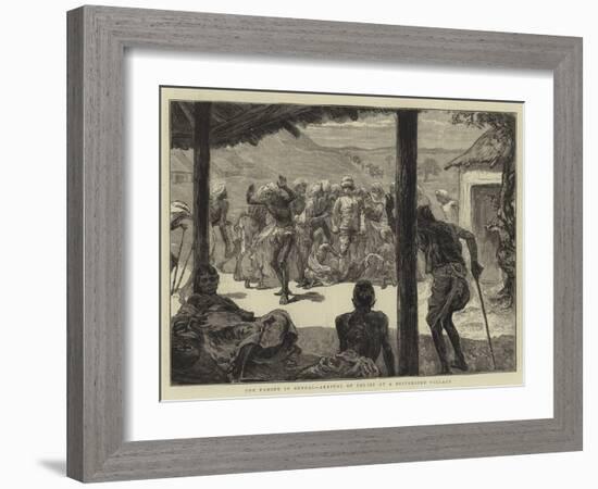 The Famine in Bengal, Arrival of Relief at a Distressed Village-null-Framed Giclee Print
