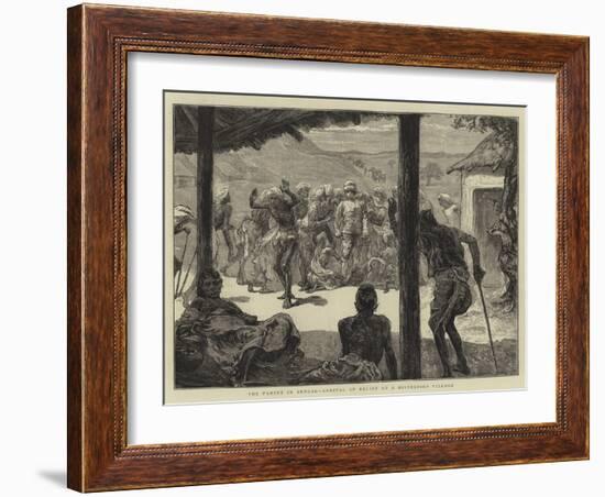 The Famine in Bengal, Arrival of Relief at a Distressed Village-null-Framed Giclee Print