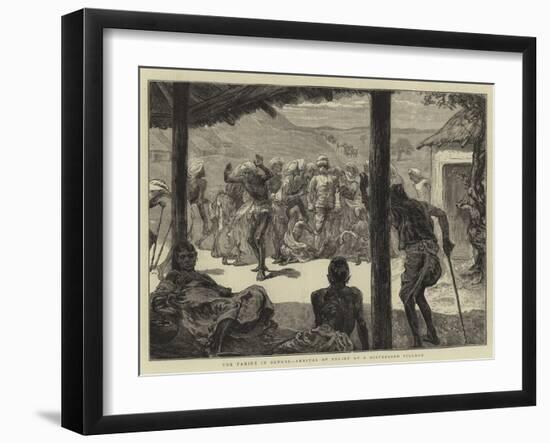 The Famine in Bengal, Arrival of Relief at a Distressed Village-null-Framed Giclee Print