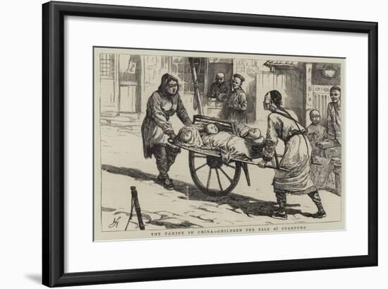 The Famine in China, Children for Sale at Shantung-null-Framed Giclee Print