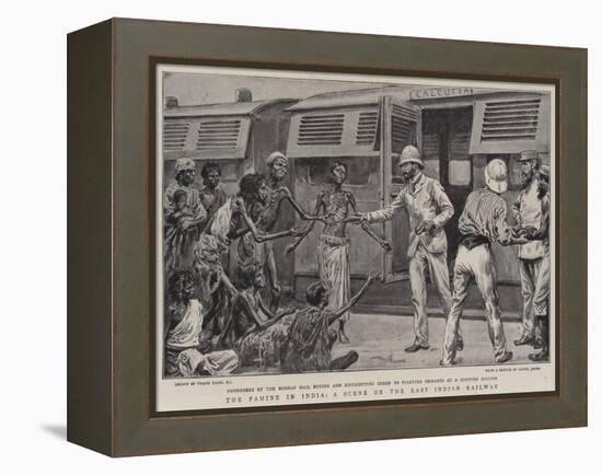 The Famine in India, a Scene on the East Indian Railway-Frank Dadd-Framed Premier Image Canvas