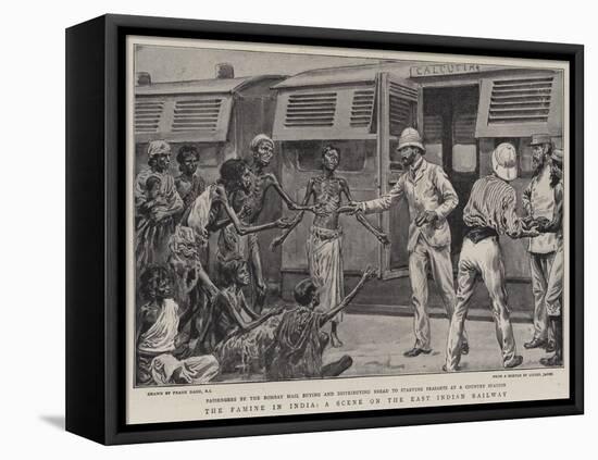 The Famine in India, a Scene on the East Indian Railway-Frank Dadd-Framed Premier Image Canvas