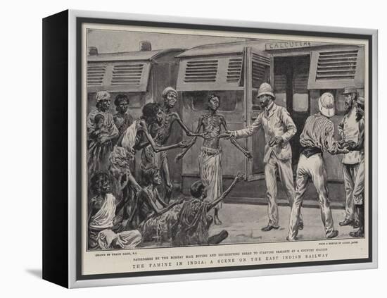 The Famine in India, a Scene on the East Indian Railway-Frank Dadd-Framed Premier Image Canvas