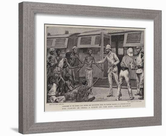 The Famine in India, a Scene on the East Indian Railway-Frank Dadd-Framed Giclee Print