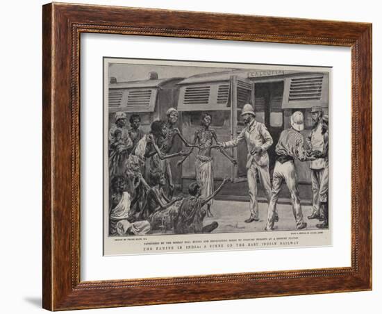 The Famine in India, a Scene on the East Indian Railway-Frank Dadd-Framed Giclee Print