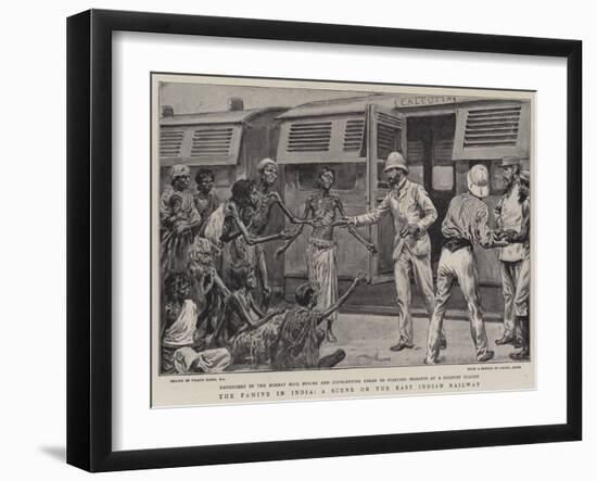 The Famine in India, a Scene on the East Indian Railway-Frank Dadd-Framed Giclee Print