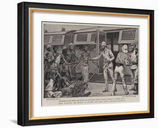 The Famine in India, a Scene on the East Indian Railway-Frank Dadd-Framed Giclee Print