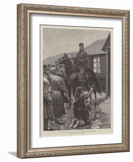 The Famine in Russia, Begging for Bread at the Mayor's House, Near Simbirsk-Richard Caton Woodville II-Framed Giclee Print