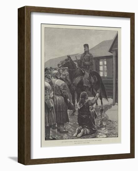 The Famine in Russia, Begging for Bread at the Mayor's House, Near Simbirsk-Richard Caton Woodville II-Framed Giclee Print