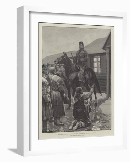 The Famine in Russia, Begging for Bread at the Mayor's House, Near Simbirsk-Richard Caton Woodville II-Framed Giclee Print