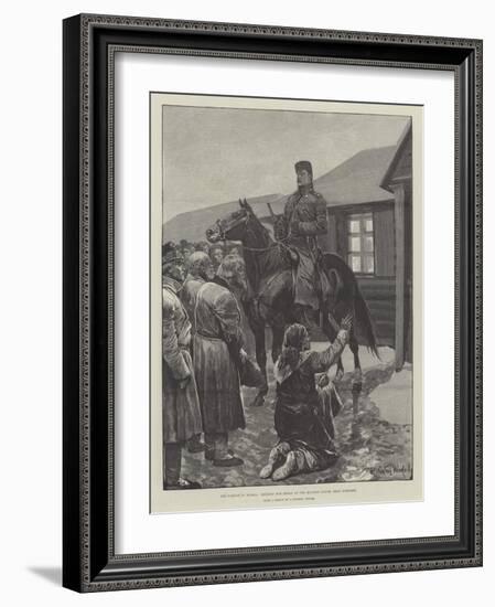 The Famine in Russia, Begging for Bread at the Mayor's House, Near Simbirsk-Richard Caton Woodville II-Framed Giclee Print