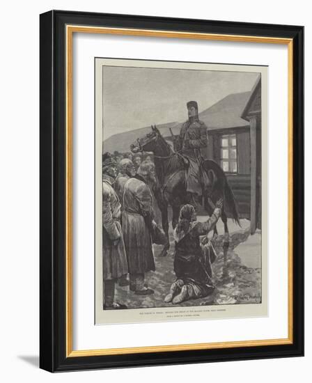 The Famine in Russia, Begging for Bread at the Mayor's House, Near Simbirsk-Richard Caton Woodville II-Framed Giclee Print