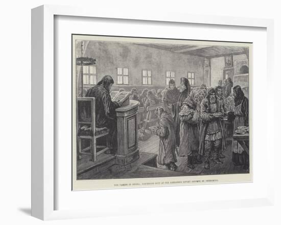 The Famine in Russia, Dispensing Soup at the Alexander Nevsky Convent, St Petersburg-Johann Nepomuk Schonberg-Framed Giclee Print