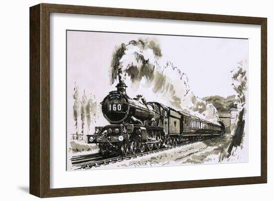 The Famous 4-6-0 Castle Class of Steam Locomotives Used by Great Western-John S. Smith-Framed Giclee Print