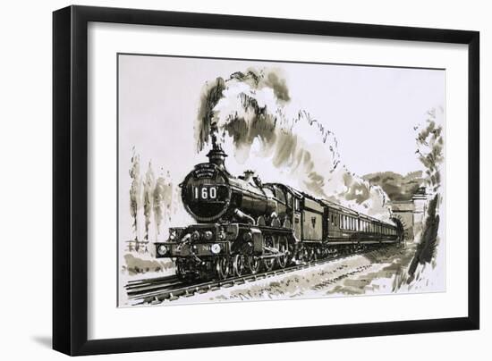 The Famous 4-6-0 Castle Class of Steam Locomotives Used by Great Western-John S. Smith-Framed Giclee Print