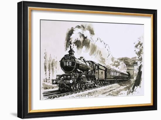 The Famous 4-6-0 Castle Class of Steam Locomotives Used by Great Western-John S. Smith-Framed Giclee Print