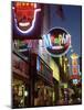 The Famous Beale Street at Night, Memphis, Tennessee, United States of America, North America-Gavin Hellier-Mounted Photographic Print