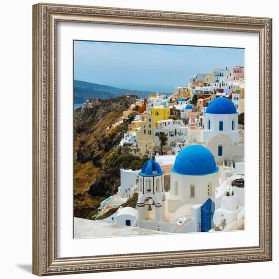 The Famous Blue and White City Oia,Santorini-scorpp-Framed Photographic Print