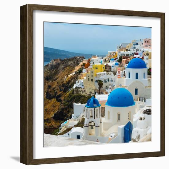 The Famous Blue and White City Oia,Santorini-scorpp-Framed Photographic Print