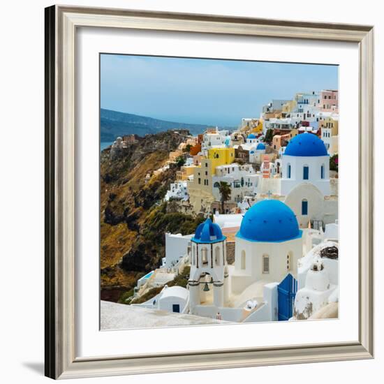 The Famous Blue and White City Oia,Santorini-scorpp-Framed Photographic Print