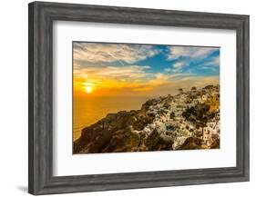 The Famous Blue and White City Oia,Santorini-scorpp-Framed Photographic Print