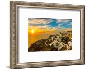 The Famous Blue and White City Oia,Santorini-scorpp-Framed Photographic Print