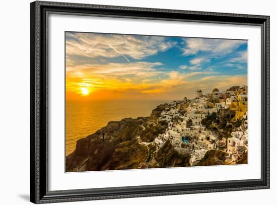 The Famous Blue and White City Oia,Santorini-scorpp-Framed Photographic Print