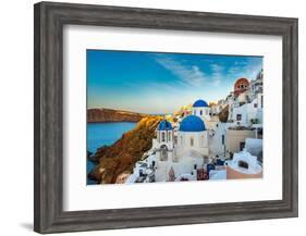 The Famous Blue and White City Oia,Santorini-scorpp-Framed Photographic Print