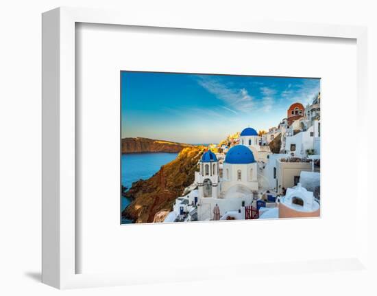 The Famous Blue and White City Oia,Santorini-scorpp-Framed Photographic Print