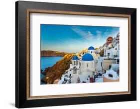 The Famous Blue and White City Oia,Santorini-scorpp-Framed Photographic Print