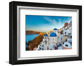 The Famous Blue and White City Oia,Santorini-scorpp-Framed Photographic Print