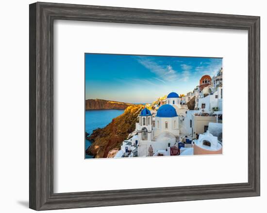 The Famous Blue and White City Oia,Santorini-scorpp-Framed Photographic Print