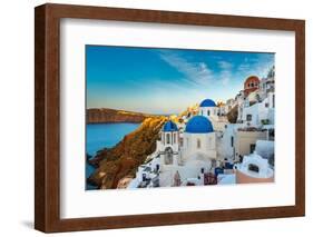 The Famous Blue and White City Oia,Santorini-scorpp-Framed Photographic Print