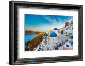 The Famous Blue and White City Oia,Santorini-scorpp-Framed Photographic Print