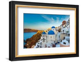 The Famous Blue and White City Oia,Santorini-scorpp-Framed Photographic Print