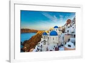 The Famous Blue and White City Oia,Santorini-scorpp-Framed Photographic Print
