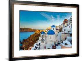 The Famous Blue and White City Oia,Santorini-scorpp-Framed Photographic Print