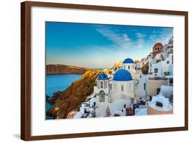 The Famous Blue and White City Oia,Santorini-scorpp-Framed Photographic Print