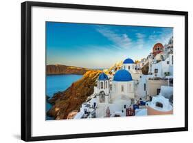 The Famous Blue and White City Oia,Santorini-scorpp-Framed Photographic Print