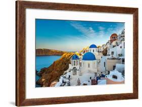 The Famous Blue and White City Oia,Santorini-scorpp-Framed Photographic Print