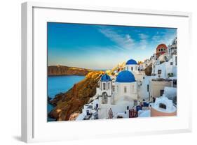 The Famous Blue and White City Oia,Santorini-scorpp-Framed Photographic Print