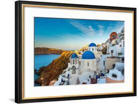 The Famous Blue and White City Oia,Santorini-scorpp-Framed Photographic Print