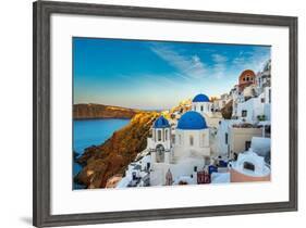 The Famous Blue and White City Oia,Santorini-scorpp-Framed Photographic Print
