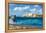 The Famous Castle of El Morro in Havana with a Stormy Weather and Big Waves in the Ocean-Kamira-Framed Premier Image Canvas